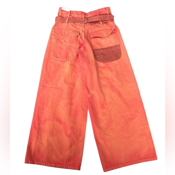 FREE PEOPLE We The Free Waterfall Baggy Wide Leg Jeans Oklahoma Sun Utility Pant - Picture 11 of 16